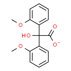 ChemSpider 2D Image | Hydroxy[bis(2-methoxyphenyl)]acetate | C16H15O5