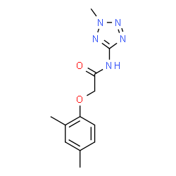 ChemSpider 2D Image | 2-(2,4-Dimethylphenoxy)-N-(2-methyl-2H-tetrazol-5-yl)acetamide | C12H15N5O2