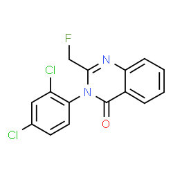 ChemSpider 2D Image | 3-(2,4-Dichlorophenyl)-2-(fluoromethyl)-4(3H)-quinazolinone | C15H9Cl2FN2O