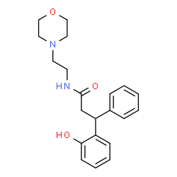 ChemSpider 2D Image | 3-(2-Hydroxyphenyl)-N-[2-(4-morpholinyl)ethyl]-3-phenylpropanamide | C21H26N2O3