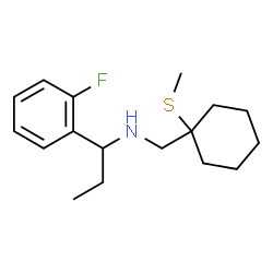 ChemSpider 2D Image | 1-(2-Fluorophenyl)-N-{[1-(methylsulfanyl)cyclohexyl]methyl}-1-propanamine | C17H26FNS