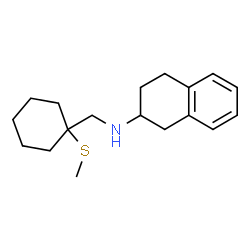 ChemSpider 2D Image | N-{[1-(Methylsulfanyl)cyclohexyl]methyl}-1,2,3,4-tetrahydro-2-naphthalenamine | C18H27NS