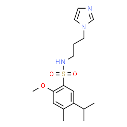 ChemSpider 2D Image | N-(3-Imidazol-1-yl-propyl)-5-isopropyl-2-methoxy-4-methyl-benzenesulfonamide | C17H25N3O3S