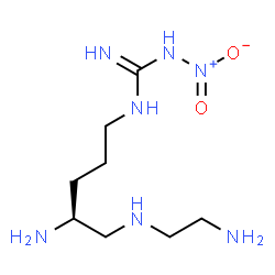 ChemSpider 2D Image | 1-{(4S)-4-Amino-5-[(2-aminoethyl)amino]pentyl}-3-nitroguanidine | C8H21N7O2