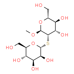 ChemSpider 2D Image | Methyl 2-S-alpha-D-mannopyranosyl-2-thio-alpha-D-mannopyranoside | C13H24O10S