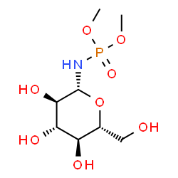 ChemSpider 2D Image | N-(Dimethoxyphosphoryl)-beta-D-glucopyranosylamine | C8H18NO8P
