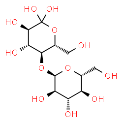 ChemSpider 2D Image | (3R,4R,5S,6R)-6-(Hydroxymethyl)-5-{[(2R,3R,4S,5S,6R)-3,4,5-trihydroxy-6-(hydroxymethyl)tetrahydro-2H-pyran-2-yl]oxy}tetrahydro-2H-pyran-2,2,3,4-tetrol | C12H22O12