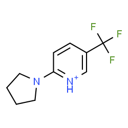 ChemSpider 2D Image | 2-(1-Pyrrolidinyl)-5-(trifluoromethyl)pyridinium | C10H12F3N2