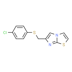 ChemSpider 2D Image | 6-{[(4-Chlorophenyl)sulfanyl]methyl}imidazo[2,1-b][1,3]thiazole | C12H9ClN2S2