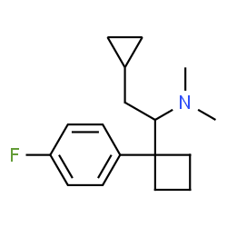 ChemSpider 2D Image | 2-Cyclopropyl-1-[1-(4-fluorophenyl)cyclobutyl]-N,N-dimethylethanamine | C17H24FN