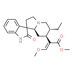 ChemSpider 2D Image | methyl (16E,20alpha)-17-methoxy-2-oxocorynox-16-en-16-carboxylate | C22H28N2O4