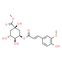 ChemSpider 2D Image | Methyl (1R,3R,4S,5R)-1,3,4-trihydroxy-5-{[(2E)-3-(4-hydroxy-3-methoxyphenyl)-2-propenoyl]oxy}cyclohexanecarboxylate | C18H22O9