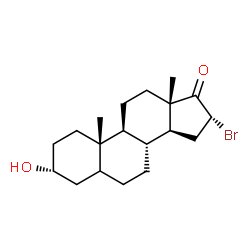 ChemSpider 2D Image | (3alpha,16alpha)-16-Bromo-3-hydroxyandrostan-17-one | C19H29BrO2