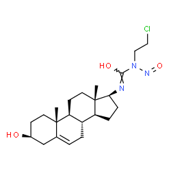 ChemSpider 2D Image | N-(2-Chloroethyl)-N'-[(3beta,17beta)-3-hydroxyandrost-5-en-17-yl]-N-nitrosocarbamimidic acid | C22H34ClN3O3