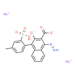 ChemSpider 2D Image | Disodium 1-diazenyl-4-(4-methyl-2-sulfophenyl)-3-oxido-2-naphthoate | C18H12N2Na2O6S