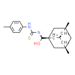ChemSpider 2D Image | (3R,7S)-3,5-Dimethyl-N-[(4-methylphenyl)carbamothioyl]-1-adamantanecarboximidic acid | C21H28N2OS