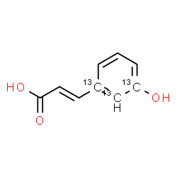 ChemSpider 2D Image | (2E)-3-[3-Hydroxy(1,2,3-~13~C_3_)phenyl]acrylic acid | C613C3H8O3