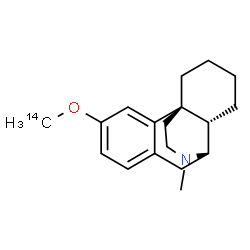 ChemSpider 2D Image | (9alpha,13alpha,14alpha)-17-Methyl-3-[(~14~C)methyloxy]morphinan | C1714CH25NO