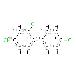 ChemSpider 2D Image | 2,4,4'-Trichloro(~13~C_12_)biphenyl | 13C12H7Cl3