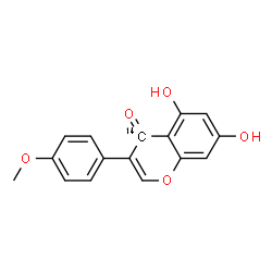 ChemSpider 2D Image | 5,7-Dihydroxy-3-(4-methoxyphenyl)(4-~14~C)-4H-chromen-4-one | C1514CH12O5