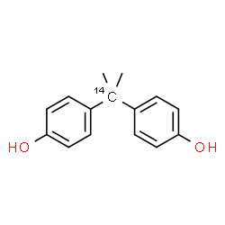 ChemSpider 2D Image | 4,4'-(2-~14~C)-2,2-Propanediyldiphenol | C1414CH16O2