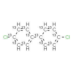 ChemSpider 2D Image | 4,4'-Dichloro(~13~C_12_)biphenyl | 13C12H8Cl2