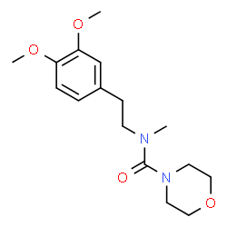 ChemSpider 2D Image | N-[2-(3,4-Dimethoxyphenyl)ethyl]-N-methyl-4-morpholinecarboxamide | C16H24N2O4