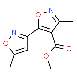 ChemSpider 2D Image | Methyl 3',5-dimethyl-3,5'-bi-1,2-oxazole-4'-carboxylate | C10H10N2O4