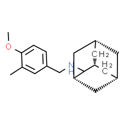 ChemSpider 2D Image | (1S,5S)-N-(4-Methoxy-3-methylbenzyl)-2-adamantanamine | C19H27NO