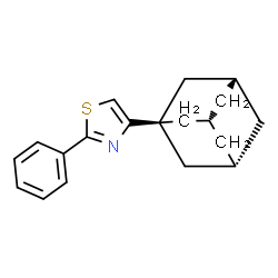 ChemSpider 2D Image | 4-[(3R,5S)-Adamantan-1-yl]-2-phenyl-1,3-thiazole | C19H21NS