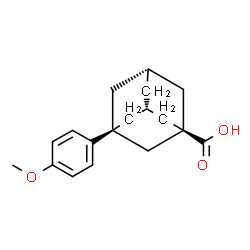 ChemSpider 2D Image | (1S,5S)-3-(4-Methoxyphenyl)-1-adamantanecarboxylic acid | C18H22O3