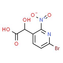 ChemSpider 2D Image | (6-Bromo-2-nitro-3-pyridinyl)(hydroxy)acetic acid | C7H5BrN2O5