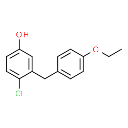 ChemSpider 2D Image | 4-Chloro-3-(4-ethoxybenzyl)phenol | C15H15ClO2