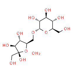 ChemSpider 2D Image | 6-O-alpha-D-Glucopyranosyl-beta-D-fructofuranose hydrate (1:1) | C12H24O12
