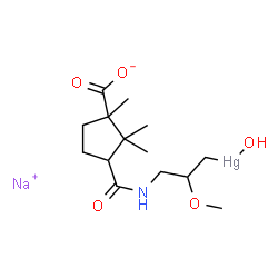ChemSpider 2D Image | Mercamphamide sodium salt | C14H24HgNNaO5