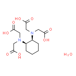 ChemSpider 2D Image | 2,2',2'',2'''-[(1R,2S)-1,2-Cyclohexanediyldinitrilo]tetraacetic acid hydrate (1:1) | C14H24N2O9
