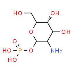 ChemSpider 2D Image | 2-Amino-2-deoxy-1-O-phosphono-L-glycero-hexopyranose | C6H14NO8P