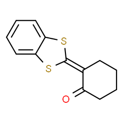 ChemSpider 2D Image | 2-(1,3-Benzodithiol-2-ylidene)cyclohexanone | C13H12OS2