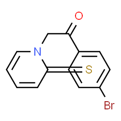 ChemSpider 2D Image | 1-(4-Bromophenyl)-2-(2-thioxo-1(2H)-pyridinyl)ethanone | C13H10BrNOS