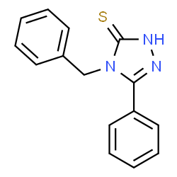 ChemSpider 2D Image | 4-Benzyl-5-phenyl-2,4-dihydro-3H-1,2,4-triazole-3-thione | C15H13N3S