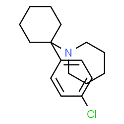 ChemSpider 2D Image | 1-[1-(4-Chlorophenyl)cyclohexyl]piperidine | C17H24ClN