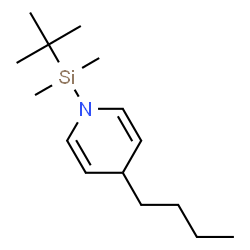 ChemSpider 2D Image | 4-Butyl-1-[dimethyl(2-methyl-2-propanyl)silyl]-1,4-dihydropyridine | C15H29NSi