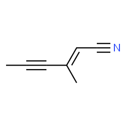 ChemSpider 2D Image | (2E)-3-Methyl-2-hexen-4-ynenitrile | C7H7N