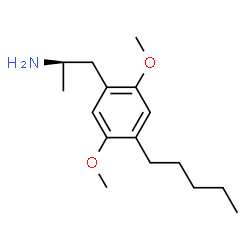 ChemSpider 2D Image | (2R)-1-(2,5-Dimethoxy-4-pentylphenyl)-2-propanamine | C16H27NO2