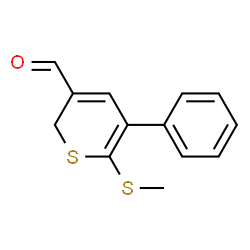ChemSpider 2D Image | 6-(Methylsulfanyl)-5-phenyl-2H-thiopyran-3-carbaldehyde | C13H12OS2