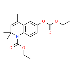 ChemSpider 2D Image | Ethyl 6-[(ethoxycarbonyl)oxy]-2,2,4-trimethyl-1(2H)-quinolinecarboxylate | C18H23NO5