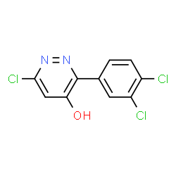 ChemSpider 2D Image | 6-Chloro-3-(3,4-dichlorophenyl)-4-pyridazinol | C10H5Cl3N2O