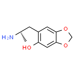 ChemSpider 2D Image | 6-[(2R)-2-Aminopropyl]-1,3-benzodioxol-5-ol | C10H13NO3
