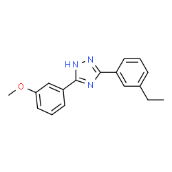 ChemSpider 2D Image | 3-(3-Ethylphenyl)-5-(3-methoxyphenyl)-1H-1,2,4-triazole | C17H17N3O