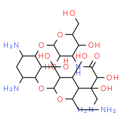 ChemSpider 2D Image | 4,6-Diamino-3-[(6-amino-6-deoxyhexopyranosyl)oxy]-2-hydroxycyclohexyl 3-[(4-amino-2-hydroxybutanoyl)amino]-3-deoxyhexopyranoside | C22H43N5O13